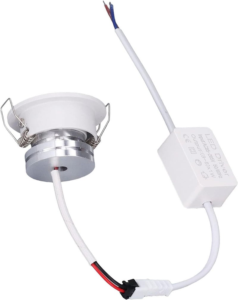 مصباح LED غائر صغير قابل لتعديل الزاوية من الألومنيوم 5 واط، 85-265 فولت - إضاءة ناعمة ولطيفة، تبديد حرارة متين، مثالي للأسقف الداخلية وحالات العرض (ضوء أبيض إيجابي 6000K) - Image 5