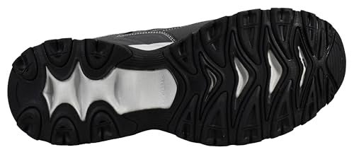 Skechers Men's Afterburn M. Fit Fashion Sneakers – Leather Upper, Memory Foam Insole, Rubber Outsole, Charcoal/Gray, 8.5 X-Wide - Image 5