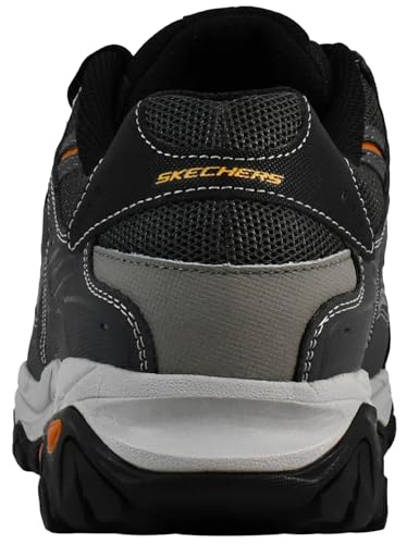 Skechers Men's Afterburn M. Fit Fashion Sneakers – Leather Upper, Memory Foam Insole, Rubber Outsole, Charcoal/Gray, 8.5 X-Wide - Image 4