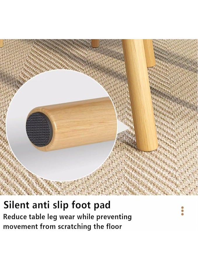 طاولة طعام حديثة ، طاولة مطبخ خشبية مربعة مكتب قهوة مع ساقين صلبة ، طاولة إفطار بسيطة مكتب اجتماع لغرفة طعام منزلية مكتب غرفة المعيشة (مستدير ، 80 * 80 سم) - Image 5