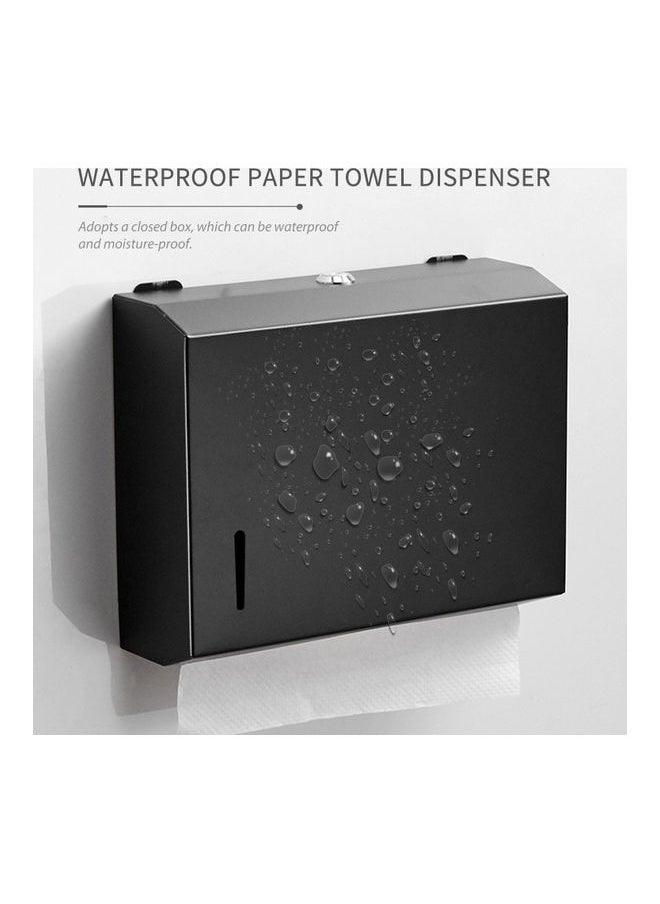 NIBEMINENT - Wall Mounted Paper Towel Dispenser Black 27.30x8.70x21.50cm - Image 1