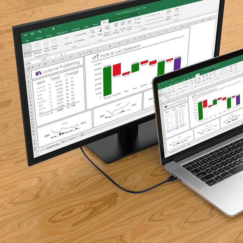 Moread كابل Mini DisplayPort إلى DisplayPort مطلي بالذهب (Thunderbolt إلى DP) ذكر إلى ذكر جاهز بدقة 4K - 6 أقدام، أسود - Image 2