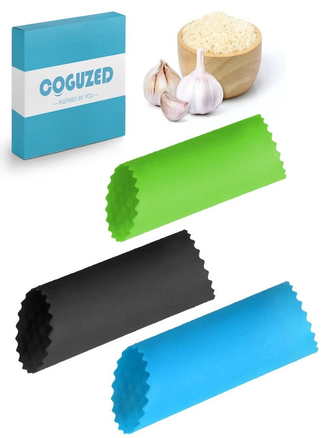 CoguZed 3pcs Silicone Garlic Peeler Tube Roller, Effortless Skin Remover, Garlic Roller, Garlic Rocker, Easy-Clean for Kitchen, Premium Durable Design - Image 1