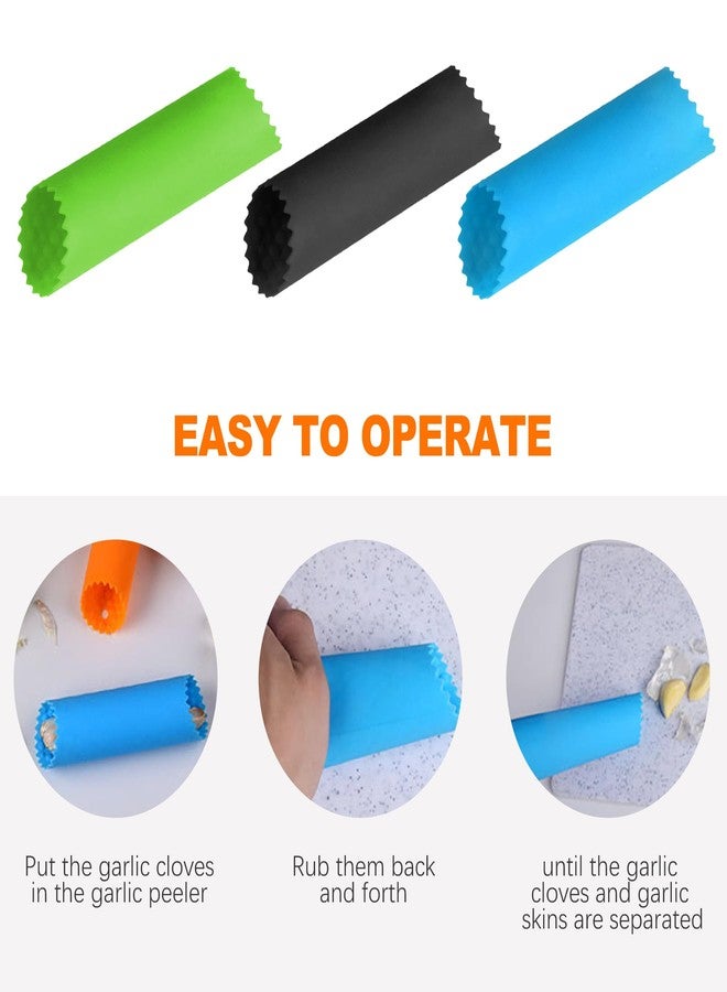 CoguZed 3pcs Silicone Garlic Peeler Tube Roller, Effortless Skin Remover, Garlic Roller, Garlic Rocker, Easy-Clean for Kitchen, Premium Durable Design - Image 2