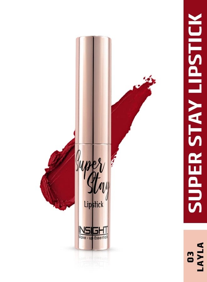 INSIGHT Super Stay Lipstick | Lightweight Formula | Long Wear | Transferproof | Waterproof - (LAYLA) 7g - Image 3