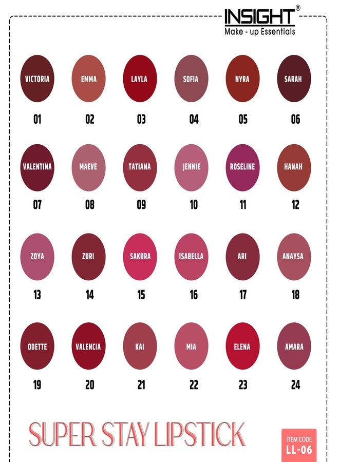 INSIGHT Super Stay Lipstick | Lightweight Formula | Long Wear | Transferproof | Waterproof - (LAYLA) 7g - Image 5