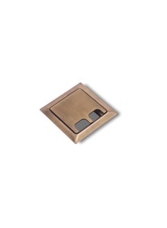 Nixnine Nixnine 25 Inch Stainless Steel Cable ManagerCable Hole Cover GrommetWire Cable Organiser Manager Rose Gold Finis Square Pack of 2  - Image 1