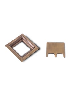 Nixnine Nixnine 25 Inch Stainless Steel Cable ManagerCable Hole Cover GrommetWire Cable Organiser Manager Rose Gold Finis Square Pack of 2  - Image 2