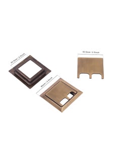Nixnine Nixnine 25 Inch Stainless Steel Cable ManagerCable Hole Cover GrommetWire Cable Organiser Manager Rose Gold Finis Square Pack of 2  - Image 3