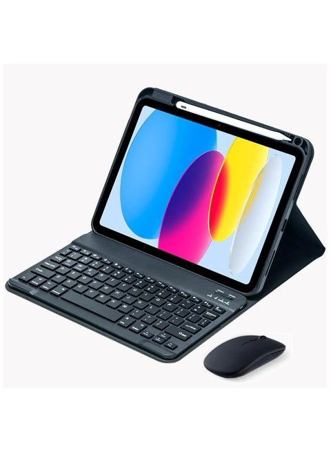 Arabic and English Keyboard Case Compatible with Huawei MatePad 11.5 S 2024,With Pen Slot and Mouse,Bluetooth Detachable Keyboard Case
