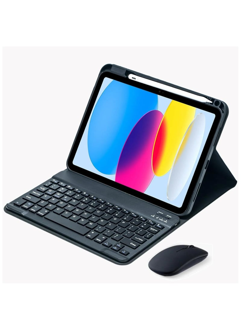 Arabic and English Keyboard Case Compatible with Huawei MatePad 11.5 S 2024,With Pen Slot and Mouse,Bluetooth Detachable Keyboard Case