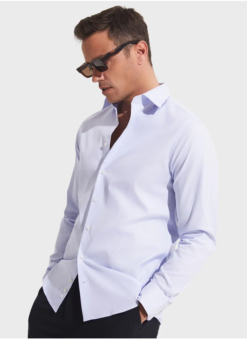 JUNE Striped Slim Fit Shirt