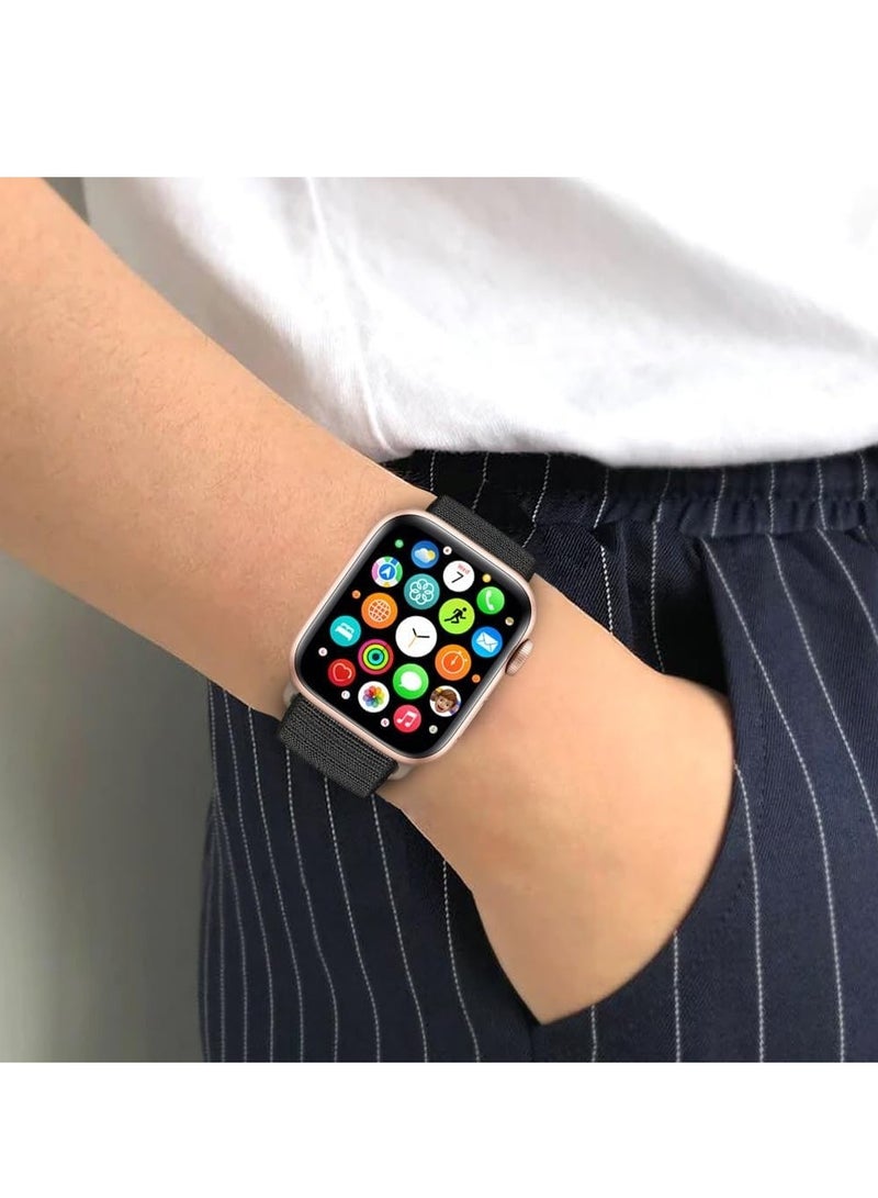 Nylon Sport Band For Apple Watch 49mm 45mm 44mm 42mm Soft Replacement Strap For IWatch Series 8/ultra/7/6/ SE/ 5/4/3/2/1 - Image 3
