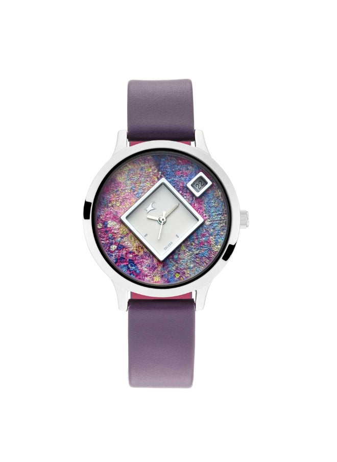 fastrack Fastrack x Ananya Panday-Fit Out Analog Multicolor Dial Women's Watch-NN6210SL02, Purple, strap  - Image 1