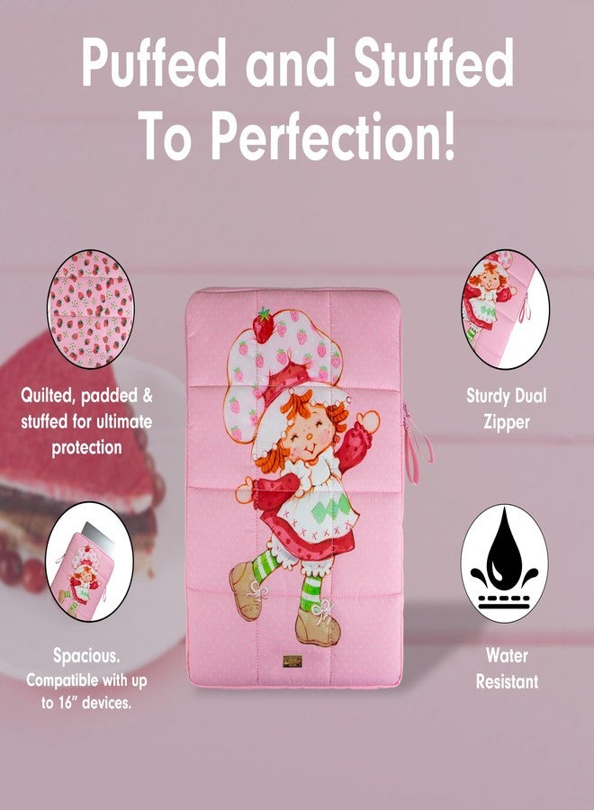 سونيكس | حقيبة كمبيوتر محمول منتفخة | 15-16 بوصة، حقيبة حمل كمبيوتر محمول مبطنة، حقيبة كمبيوتر | تصميم كلاسيكي مستوحى من كعكة الفراولة - Image 5