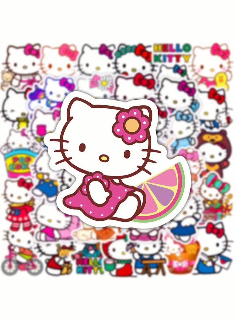 Elite 50-Piece Hello Kitty Themed Waterproof Stickers for All Surfaces Collection - Image 3