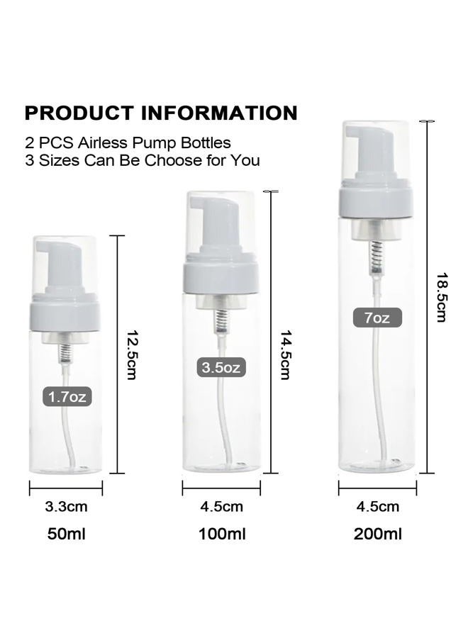 Autdor Foam Pump Bottle 7oz 2Pcs Foaming Soap Dispenser 200ml Foaming Spray Bottle Empty Travel Foam Bottle Clear Foam Dispenser for Hand Soap Toiletries Shampoo Lotion - Image 2