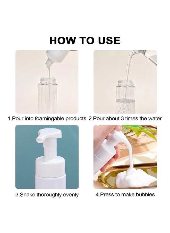 Autdor Foam Pump Bottle 7oz 2Pcs Foaming Soap Dispenser 200ml Foaming Spray Bottle Empty Travel Foam Bottle Clear Foam Dispenser for Hand Soap Toiletries Shampoo Lotion - Image 3