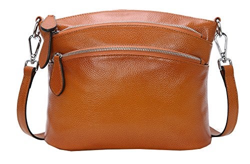 HESHE Women’s Crossbody Handbags Leather Purses Shoulder Bags Designer Hobo Satchel Bags Ladies Cross Body Tote Purse (Sorrel) - Image 1
