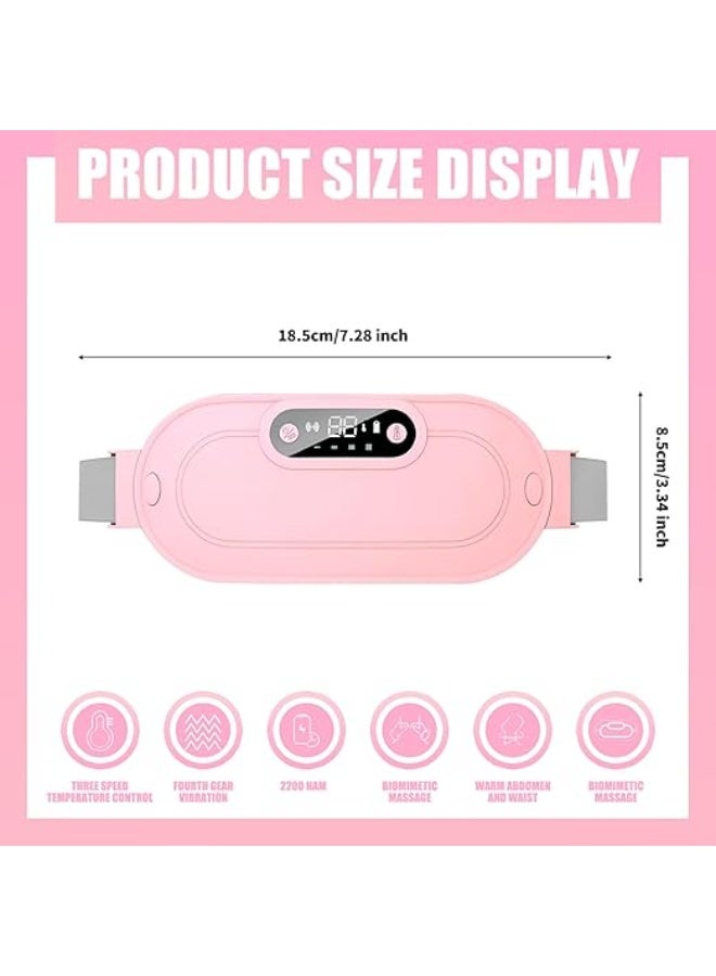 جهاز التدفئة والتدليك المحمول لتسكين آلام الدورة الشهرية - حزام كهربائي ذكي بـ 3 مستويات حرارة و4 أنماط تدليك - وسادة تدفئة قابلة للشحن لراحة الظهر والبطن - Image 4