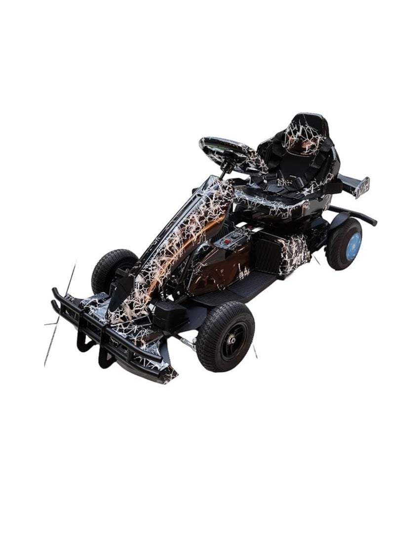 شارد سكوتر فانكي غلايد رباعي العجلات للأطفال | أضواء LED، مكبر صوت بلوتوث، فرامل يد، 3 سرعات قابلة للتعديل | تصميم قابل للطي، أسود | رحلة ممتعة وآمنة للمستكشفين الصغار - Image 2