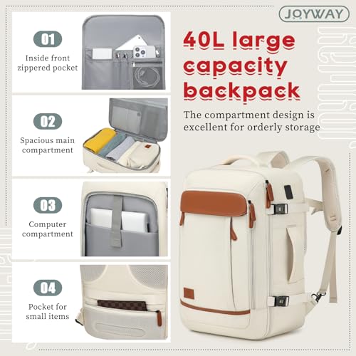 Joyway Expandable Carry on Luggage Sets Airline Approved, Lightweight Hard Shell 20 Inch Carry-on Suitcase with Spinner Wheels - Image 3