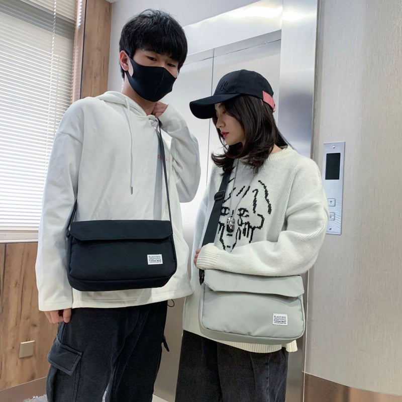 Shoulder Bag Men'S Literary Casual New Japanese Style Ins Crossbody Bag Fashion Korean Style Simple Large Capacity Canvas Bag - Image 3