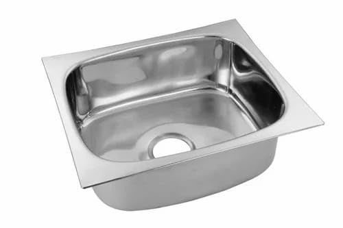 Sink Stainless Steel Polished finish Sink 18x16x8 inches Silver  - Image 2