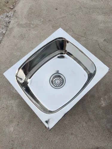 Sink Stainless Steel Polished finish Sink 18x16x8 inches Silver  - Image 4