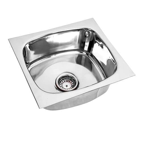 Sink Stainless Steel Polished finish Sink 18x16x8 inches Silver  - Image 1