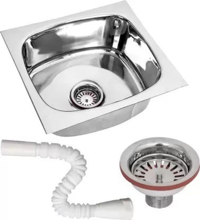 Sink Stainless Steel Polished finish Sink 18x16x8 inches Silver  - Image 3