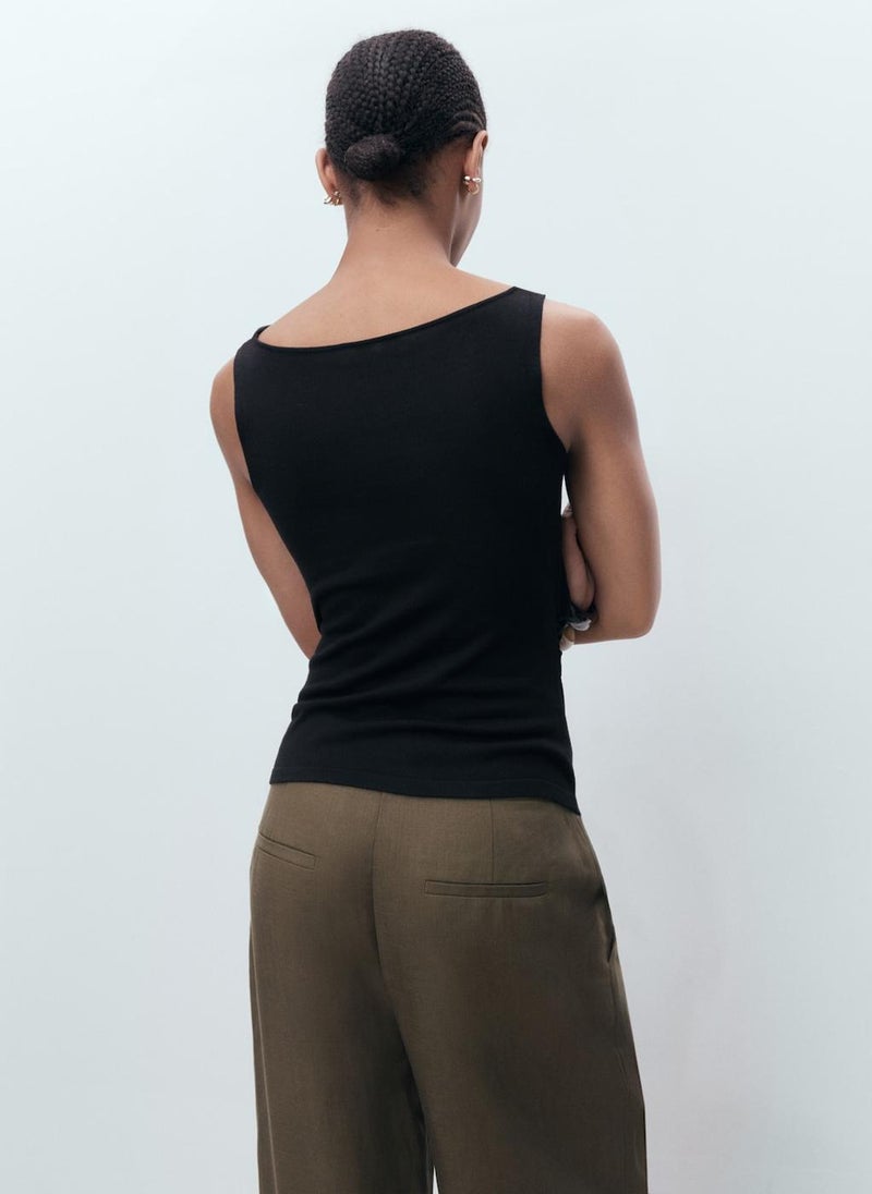 MANGO Draped Knitted Top  - Image 2