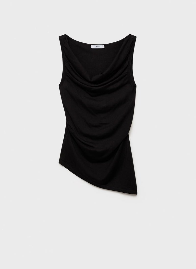 MANGO Draped Knitted Top  - Image 5