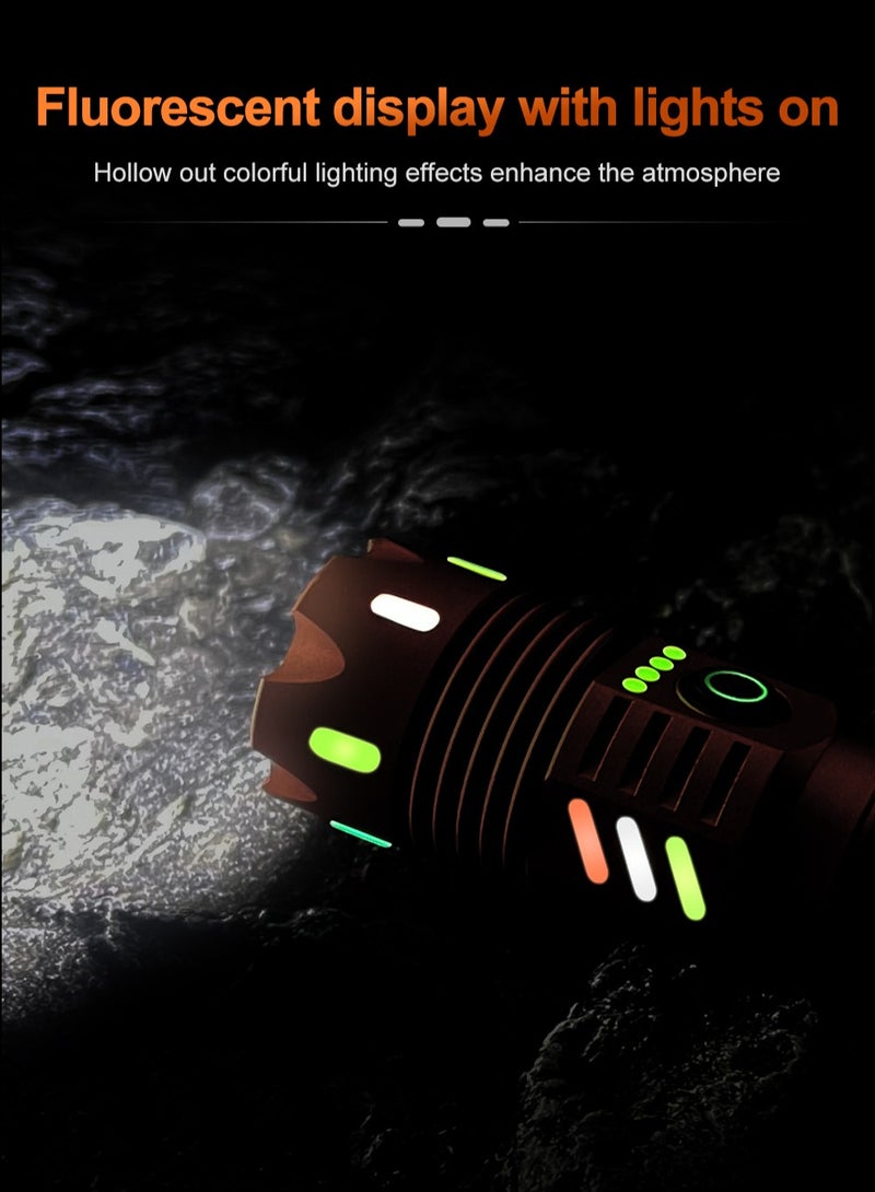 Compact Magnetic Rechargeable LED Flashlight Orange - Image 5