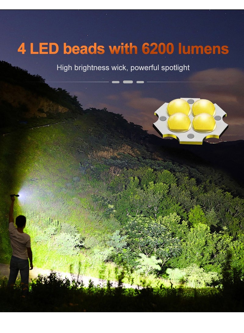 Compact Magnetic Rechargeable LED Flashlight Orange - Image 3