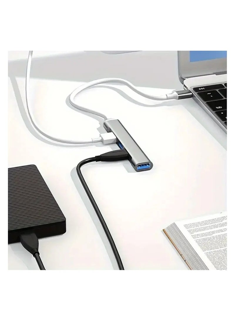 Home Clearance Sale USB Hub, 4-Port USB 3.0 Hub, Ultra Slim Portable Data Hub Applicable For Pro, Air, Mini/Pro, Surface Pro, Notebook PC, Laptop, USB Flash Drives, And Mobile HDD  - Image 3