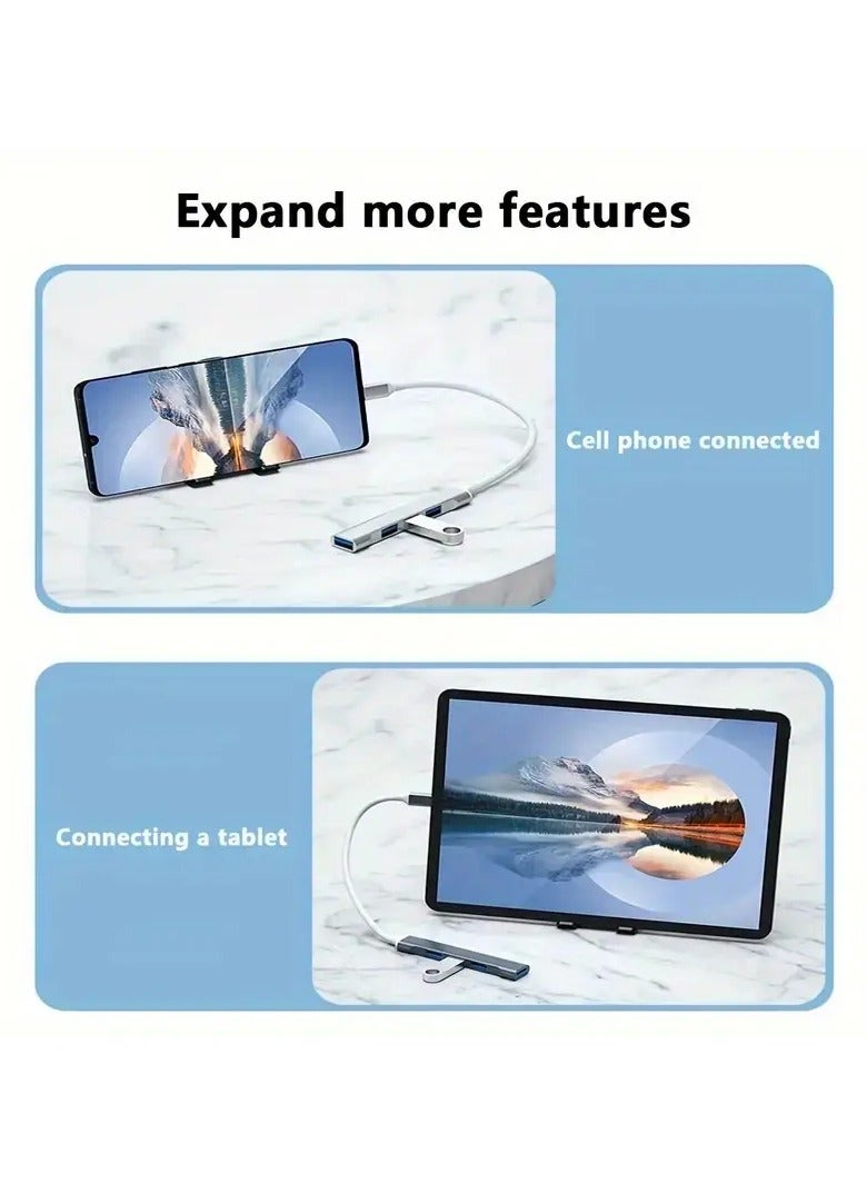 Home Clearance Sale USB Hub, 4-Port USB 3.0 Hub, Ultra Slim Portable Data Hub Applicable For Pro, Air, Mini/Pro, Surface Pro, Notebook PC, Laptop, USB Flash Drives, And Mobile HDD  - Image 4