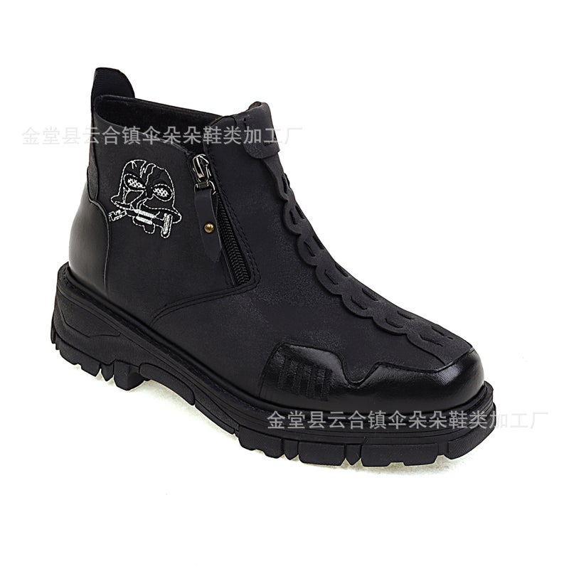 2021 New Men'S Leather Boots Martin Boots Non-Slip Low Heel Men'S And Women'S Boots - Image 1