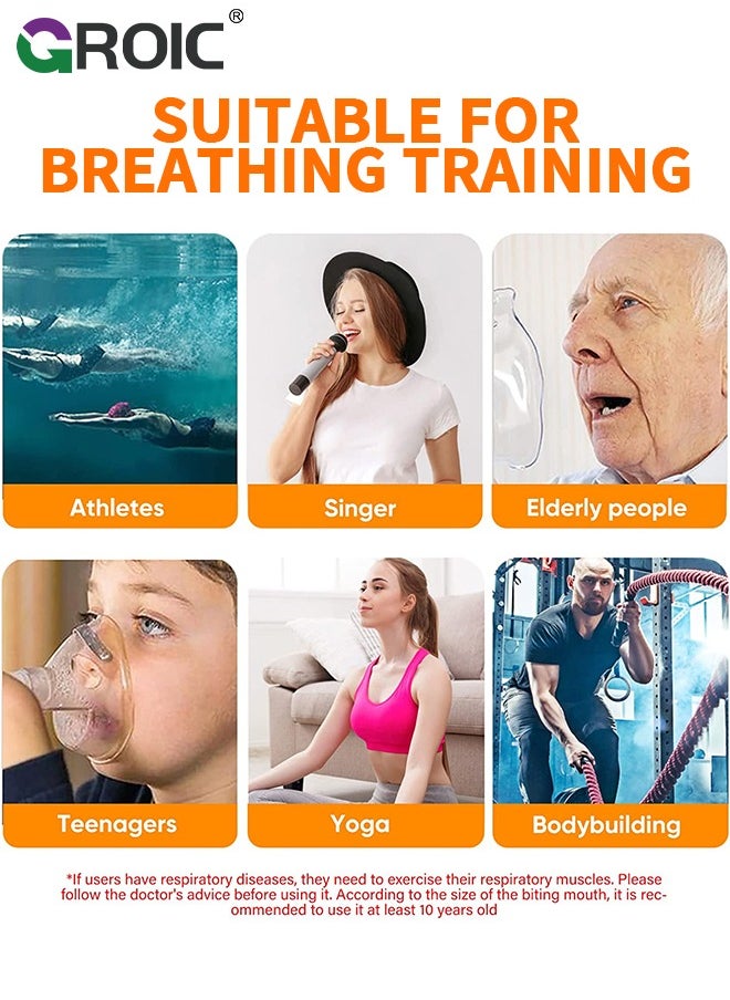 GROIC - Lung Exerciser Expander Device，Breathing Exercise Device for Lungs,silica gel Deep Breathing Exercise Trainer, Increase Lung Capacity, Improve Sleep - Image 1