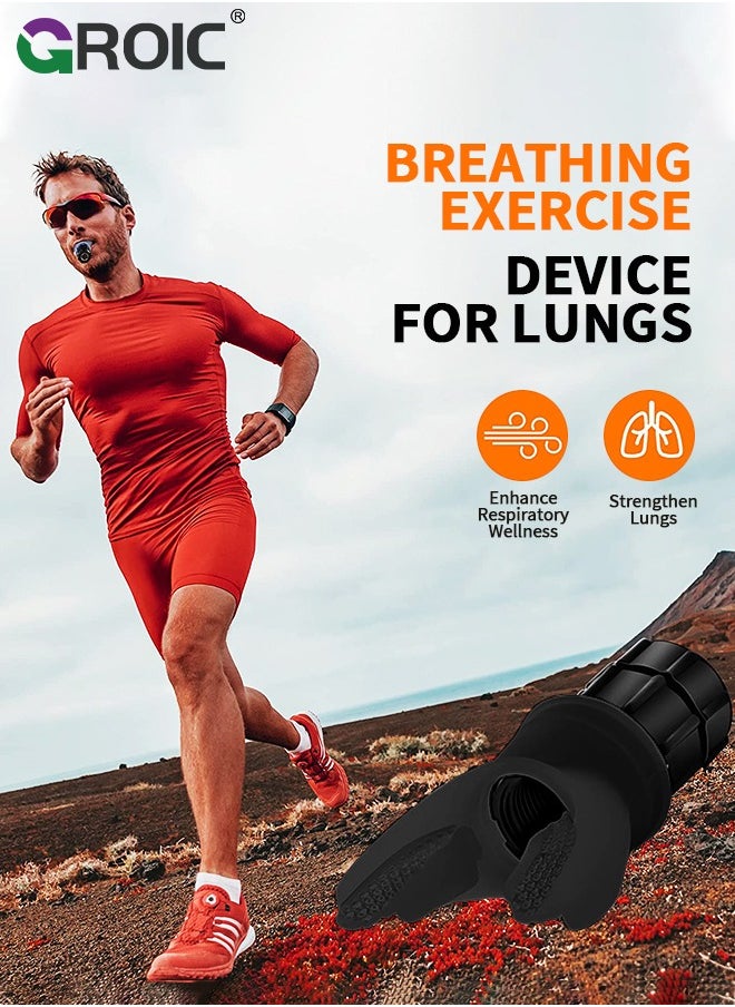GROIC - Lung Exerciser Expander Device，Breathing Exercise Device for Lungs,silica gel Deep Breathing Exercise Trainer, Increase Lung Capacity, Improve Sleep - Image 1