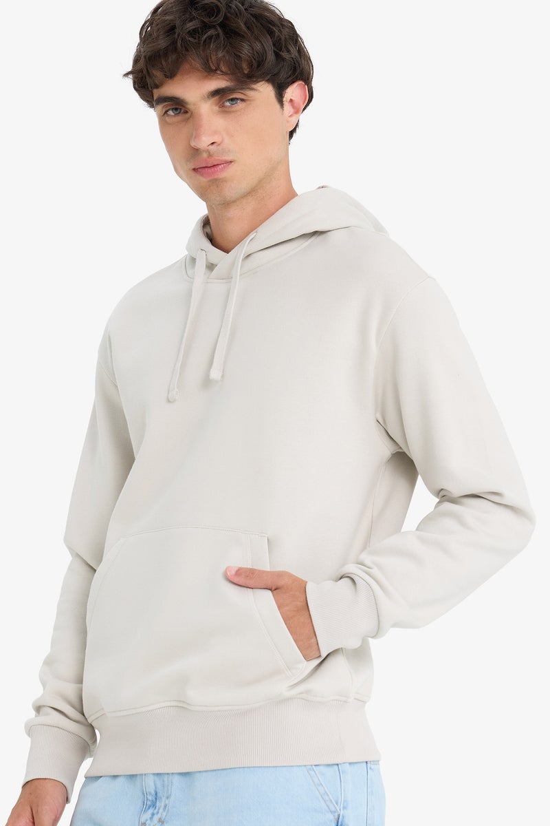 DeFacto Beige Man Regular Fit Long Sleeve Sweatshirt Casual - Image 1