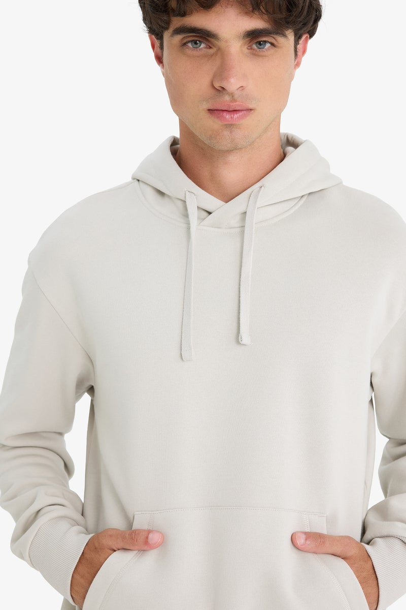 DeFacto Beige Man Regular Fit Long Sleeve Sweatshirt Casual - Image 5