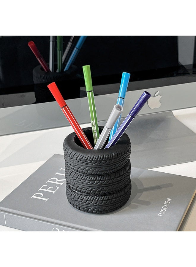 قطعتان من حوامل الأقلام على شكل إطار سيارة، يمكن استخدامها كحامل نباتات صغيرة، هدية مثالية للرجال أو الميكانيكيين، ديكور للمكتب، المنزل أو المدرسة، مناسبة لعيد الميلاد، فكرة مبتكرة ومضحكة، كما يمكن استخدامها لزراعة الصبار أو النباتات العصارية - Image 5