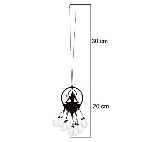 MGNLR Acrylic Fancy Lord Shiva Car Hanging Car Rear View Mirror Decor Ornament Accessories Good Luck Dream Catcher Positive Vibes Balcony,Gift, Car, Wind Chimes, Room, Multicolour - Image 2
