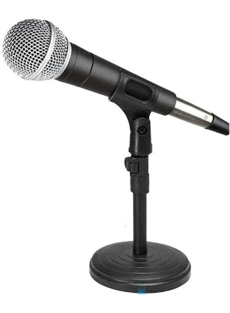 eWINNER Desktop Microphone Stand Studio Micro Table Stand w/Mic Clip&Heavy Iron Base/Foldable/Retractable and Adjustable for Live Broadcasts/Podcasts/Singing/Computer/Meetings and Lectures - Image 1