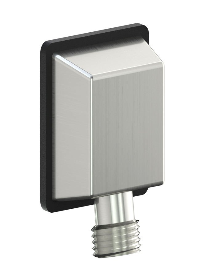 Lavatrum Wall Mounted Supply Elbow, Wall Elbow for Hand Shower, Solid Brass Wall Supply Elbow, Check Valve Included (Brushed Nickel) - Image 2