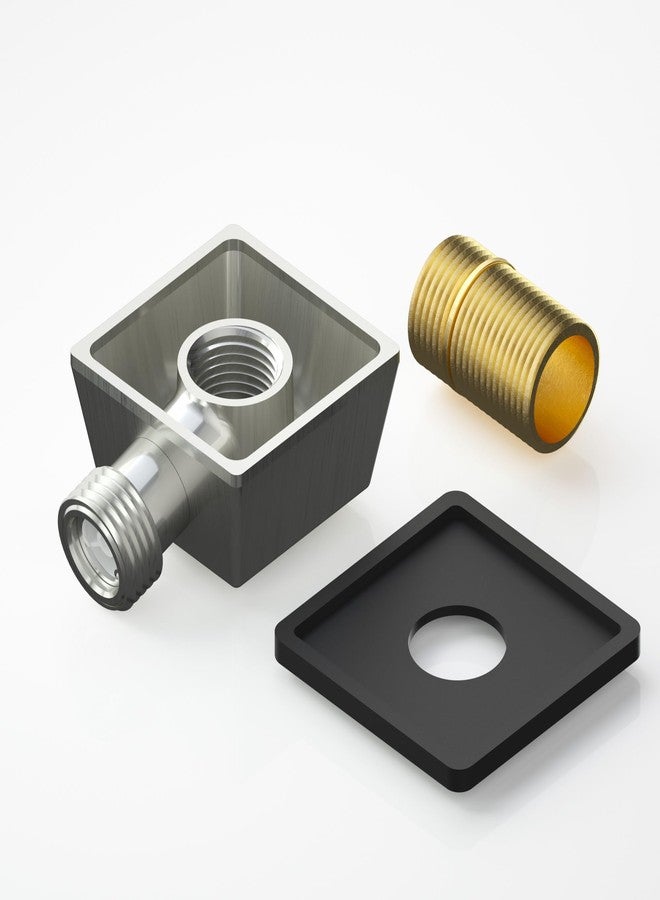 Lavatrum Wall Mounted Supply Elbow, Wall Elbow for Hand Shower, Solid Brass Wall Supply Elbow, Check Valve Included (Brushed Nickel) - Image 1