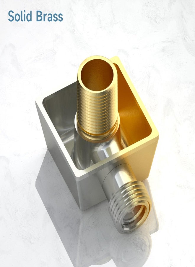 Lavatrum Wall Mounted Supply Elbow, Wall Elbow for Hand Shower, Solid Brass Wall Supply Elbow, Check Valve Included (Brushed Nickel) - Image 5