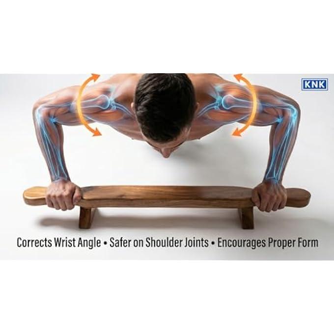 rayihni Shena Push Up Bar Fitness Indian Club Meel Karla Katai Fitness Durable Wooden Equipment - 2.5 Ft - Image 4