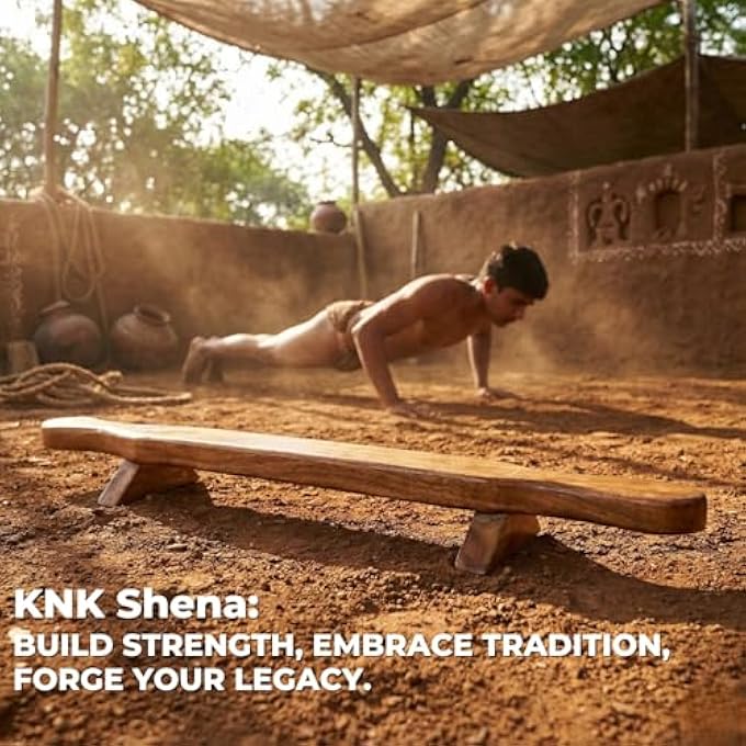 rayihni Shena Push Up Bar Fitness Indian Club Meel Karla Katai Fitness Durable Wooden Equipment - 2.5 Ft - Image 2